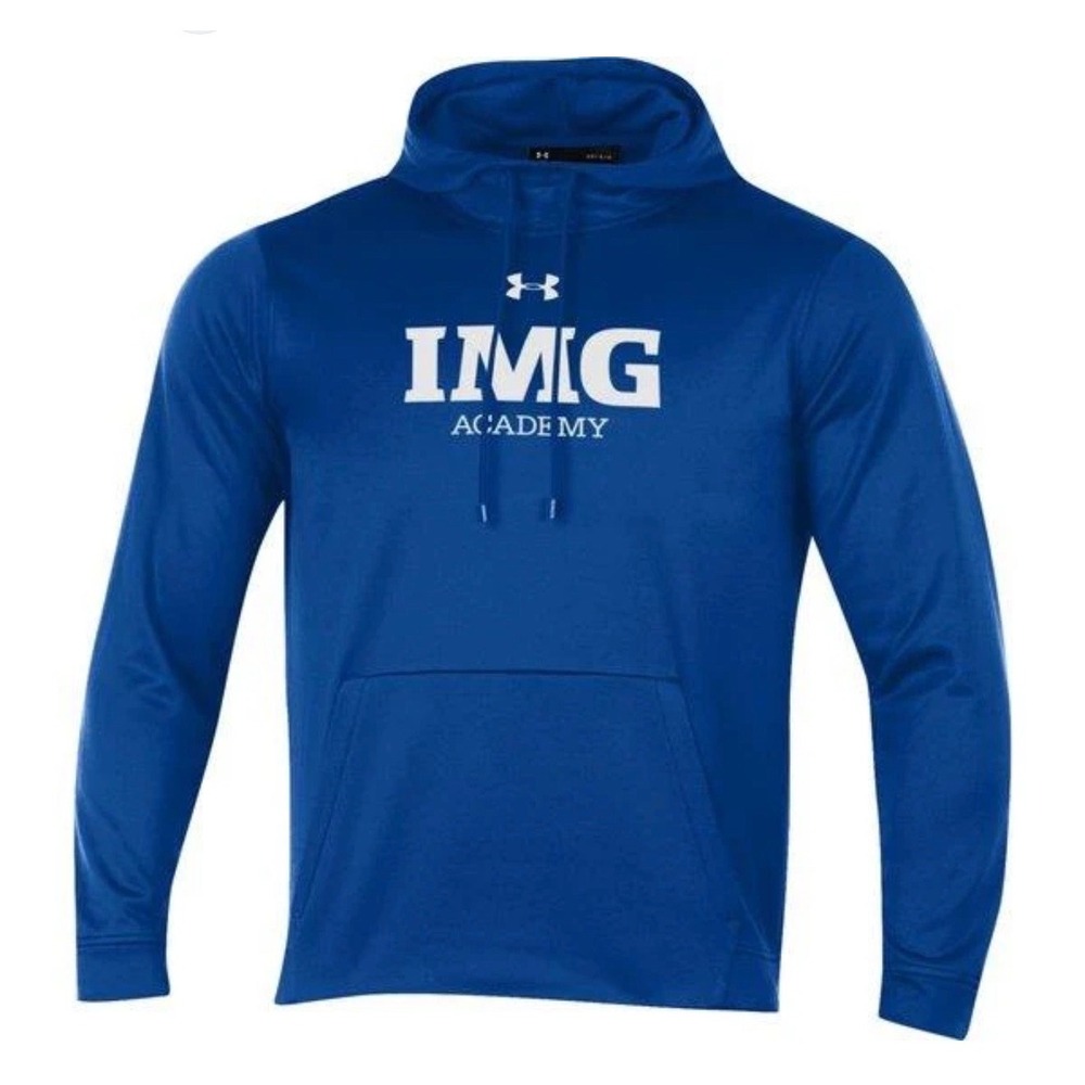 Under Armour IMG Academy Graphic Fleece Hoodie Mens Small Blue